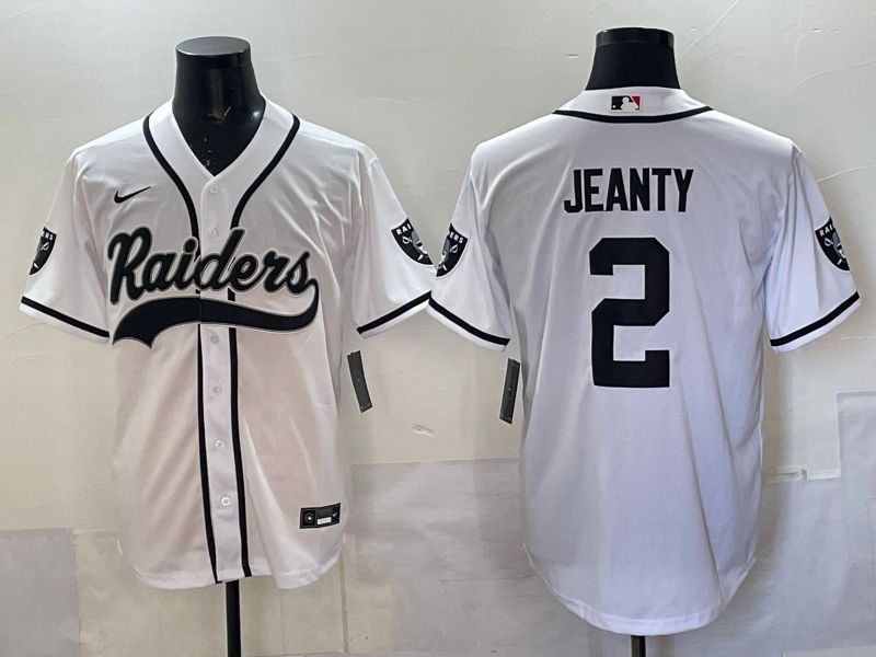 Men 2025 Oakland Raiders #2 Jeanty white 3th generation Joint Name Nike Limited NFL Jersey style 001